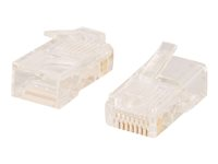 C2G RJ45 Cat5E Modular Plug for Round Stranded Cable - Nettverkkontakt - RJ-45 (hann) - CAT 5e (en pakke 50) 88123