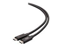 C2G 6ft Thunderbolt 4 USB C Active Cable - USB C to USB C - 40Gbps - M/M - Thunderbolt-kabel - 24 pin USB-C (hann) til 24 pin USB-C (hann) - USB 3.2 / DisplayPort 2.1 / Thunderbolt 4 - 30 V - 1.83 m - USB Power Delivery (100 W), 8K 60Hz støtte, 4 K 60 Hz (4096 x 2160) støtte, Ethernet-støtte - svart C2G28887