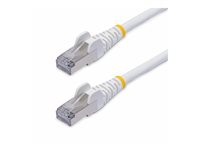 StarTech.com 15m White CAT8 Ethernet Cable, Snagless, S/FTP, 25G/40G - Koblingskabel - RJ-45 (hann) til RJ-45 (hann) - 15 m - 5.6 mm - S/FTP - CAT 5/5e/6/6a/8 - IEEE 802.3bt/IEEE 802.3ba - uten hindringer, halogenfri - hvit NLWH-15M-CAT8-PATCH
