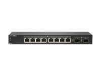 SonicWall Switch SWS12-8 - Switch - Styrt - 8 x 10/100/1000 + 2 x Gigabit SFP - stasjonær - med 3-års 247-støtte 02-SSC-8365