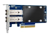 QNAP QXG-10G2SF-X710 - Nettverksadapter - PCIe 3.0 x8 lav profil - 10 Gigabit SFP+ x 2 - for P/N: SFP1G-SX-85 QXG-10G2SF-X710