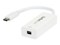 StarTech.com USB-C to Mini DisplayPort Adapter - 4K 60Hz - White - USB 3.1 Type-C to Mini DP Adapter (CDP2MDP) - DisplayPort-adapter - 24 pin USB-C (hann) til Mini DisplayPort (hunn) - USB 3.1 / Thunderbolt 3 / DisplayPort 1.2 - 18 cm - passiv, støtte for 4K 60 Hz (3840 x 2160) - hvit CDP2MDP