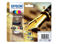 Epson 16 Multipack - 4-pack - svart, gul, cyan, magenta - original - blære med RF/lyd-alarm - blekkpatron - for WorkForce WF-2010, 2510, 2520, 2530, 2540, 2630, 2650, 2660, 2750, 2760 C13T16264012