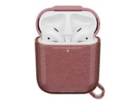 OtterBox Ispra Series - Eske for trådløse øretelefoner - polykarbonat, sink-legering, termoplastisk elastomer (TPE) - uendelig rosa - for Apple AirPods (1. generasjon, 2. generasjon) 77-65504