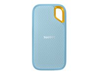SanDisk Extreme Portable V2 - SSD - kryptert - 2 TB - ekstern (bærbar) - USB 3.2 Gen 2 (USB-C kontakt) - 256-bit AES - himmelblå SDSSDE61-2T00-G25B