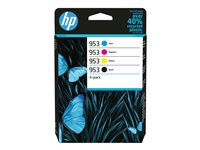 HP 953 - 4-pack - svart, gul, cyan, magenta - original - blekkpatron - for Officejet Pro 7740, 7740 Wide Format, 8210, 8216, 8218, 8710, 8715, 8720, 8725, 8730, 8740 6ZC69AE