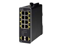 Cisco Industrial Ethernet 1000 Series - Switch - Styrt - 8 x 10/100/1000 (PoE+) + 2 x 1000Base-X SFP (opplink) - DIN-skinnemonterbar - PoE+ - DC-strøm IE-1000-8P2S-LM