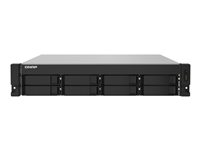 QNAP TS-832PXU - NAS-server - 8 brønner - kan monteres i rack - SATA 6Gb/s - RAID RAID 0, 1, 5, 6, 10, 50, JBOD, 60 - RAM 4 GB - Gigabit Ethernet / 2.5 Gigabit Ethernet / 10 Gigabit Ethernet - iSCSI støtte - 2U TS-832PXU-RP-4G