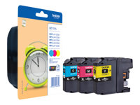 Brother LC125XL Rainbow Pack - 3-pack - Super High Yield - gul, cyan, magenta - original - blister med lyd-/elektromagnetisk alarm - blekkpatron - for Brother DCP-J4110DW, MFC-J4410DW, MFC-J4510DW, MFC-J6520DW, MFC-J6720DW, MFC-J6920DW LC125XLRBWBPDR
