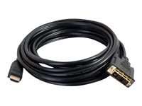 C2G 3m (10ft) HDMI to DVI Cable - HDMI to DVI-D Adapter Cable - 1080p - M/M - Adapterkabel - DVI-D hann til HDMI hann - 3 m - skjermet - svart 42517