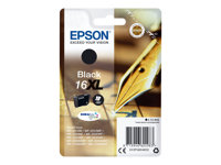 Epson 16XL - 12.9 ml - XL - svart - original - blister - blekkpatron - for WorkForce WF-2010, 2510, 2520, 2530, 2540, 2630, 2650, 2660, 2750, 2760 C13T16314012