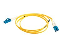 C2G LC-LC 9/125 OS1 Duplex Singlemode PVC Fiber Optic Cable (LSZH) - Koblingskabel - LC-enkeltmodus (hann) til LC-enkeltmodus (hann) - 10 m - 10 m - fiberoptisk - dupleks - 9 / 125 micron - OS1 - halogenfri - gul 85609