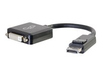 C2G 8in DisplayPort to DVI-D Adapter - DP to DVI D Adapter - Black - M/F - Video adapter - DisplayPort (hann) til DVI-D (hunn) - svart 54321