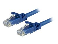 StarTech.com 7m CAT6 Ethernet Cable, 10 Gigabit Snagless RJ45 650MHz 100W PoE Patch Cord, CAT 6 10GbE UTP Network Cable w/Strain Relief, Blue, Wiring is UL Certified/TIA - Category 6 - 24AWG (N6PATC7MBL) - Koblingskabel - RJ-45 (hann) til RJ-45 (hann) - 7 m - UTP - CAT 6 - formstøpt, uten hindringer - blå N6PATC7MBL