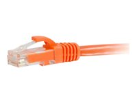 C2G Cat5e Booted Unshielded (UTP) Network Patch Cable - Koblingskabel - RJ-45 (hann) til RJ-45 (hann) - 3 m - UTP - CAT 5e - formstøpt, uten hindringer, flertrådet - oransje 83606