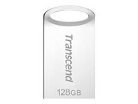 Transcend JetFlash 710 - USB-flashstasjon - 128 GB - USB 3.1 Gen 1 - sølv TS128GJF710S