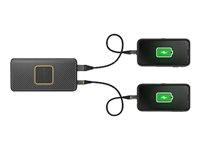OtterBox - Trådløs nødlader - 10000 mAh - 3 A - Apple Fast Charge, Huawei Fast Charge, PE 2.0+, PD 2.0, PD 3.0, QC 2.0, QC 3.0, AFC, SFCP, PE 1.1+ - 2 utgangskontakter (USB, 24 pin USB-C) - på kabel: USB-C - svart 78-80639