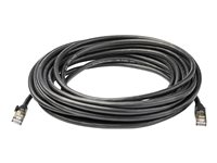 StarTech.com 10m CAT6A Ethernet Cable, 10 Gigabit Shielded Snagless RJ45 100W PoE Patch Cord, CAT 6A 10GbE STP Network Cable w/Strain Relief, Black, Fluke Tested/UL Certified Wiring/TIA - Category 6A - 26AWG (6ASPAT10MBK) - Koblingskabel - RJ-45 (hann) til RJ-45 (hann) - 10 m - STP - CAT 6a - formstøpt, uten hindringer - svart 6ASPAT10MBK