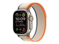 Apple - Sløyfe for smart armbåndsur - 49 mm - S/M-størrelse - oransje, beige MT5W3ZM/A