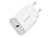 OtterBox - Strømadapter - 20 watt - PD (24 pin USB-C) - hvit - Europa 78-81414