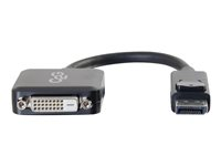 C2G 8in DisplayPort to DVI-D Adapter - DP to DVI D Adapter - Black - M/F - Video adapter - DisplayPort (hann) til DVI-D (hunn) - svart 54321