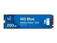 WD Blue SN580 - SSD - 250 GB - intern - M.2 2280 - PCIe 4.0 x4 (NVMe) WDS250G3B0E