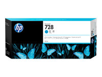 HP 728 - 300 ml - cyan - original - DesignJet - blekkpatron - for DesignJet T730, T830 F9K17A