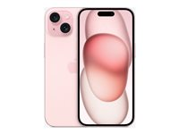 Apple iPhone 15 - 5G smartphone - dobbelt-SIM / Internminne 128 GB - OLED-display - 6.1" - 2556 x 1179 piksler - 2x bakkameraer 48 MP, 12 MP - front camera 12 MP - rosa MTP13QN/A