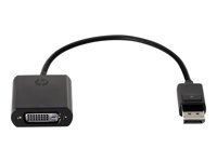 HP DisplayPort to DVI Adapter - DisplayPort-adapter - DisplayPort (hann) til DVI-D (hunn) - svart - for ProBook 64X G4, 650 G4, 650 G5; ZBook 14 G2, 14u G4, 15 G2, 15u G2, 15u G3, 15u G4, 17 G3 F7W96AA