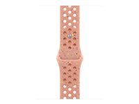Apple Nike - Bånd for smart armbåndsur - 46mm - S/M-størrelse - alpenglow rosa - for Watch Hermès Series 9, SE 3, Series 10, Series 11, Series 8, Series 9, Ultra 2, Ultra 3 MGC64ZM/A