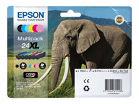 Epson 24XL Multipack - 6-pack - 55.7 ml - XL - svart, gul, cyan, magenta, lys magenta, lys cyan - original - blister - blekkpatron - for Expression Photo XP-55, 750, 760, 850, 860, 950, 960, 970; Expression Premium XP-750, 850 C13T24384011