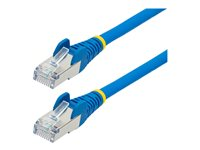 StarTech.com 50cm CAT6a Ethernet Cable - Blue - Low Smoke Zero Halogen (LSZH) - 10GbE 500MHz 100W PoE++ Snagless RJ-45 w/Strain Reliefs S/FTP Network Patch Cord - Koblingskabel - RJ-45 (hann) til RJ-45 (hann) - 50 cm - S/FTP - CAT 6a - IEEE 802.3bt - uten hindringer, flertrådet, formstøpt, halogenfri - blå NLBL-50C-CAT6A-PATCH