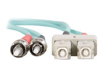 C2G SC-ST 10Gb 50/125 OM3 Duplex Multimode PVC Fiber Optic Cable (LSZH) - Nettverkskabel - ST flermodus (hann) til SC flermodus (hann) - 2 m - fiberoptisk - dupleks - 50 / 125 mikroner - OM3 - halogenfri - akvamarin 85523