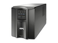 APC Smart-UPS SMT1500IC - UPS - AC 220/230/240 V - 1000 watt - 1500 VA - RS-232, USB - utgangskontakter: 8 - svart - med APC SmartConnect SMT1500IC