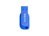 SanDisk Cruzer Blade - USB-flashstasjon - 16 GB - USB 2.0 - elektrisk blå SDCZ50C-016G-B35BE