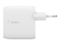 Belkin BoostCharge - Strømadapter - 40 watt - Fast Charge, PD 3.0 - 2 utgangskontakter (2 x USB-C) WCB006VFWH