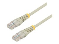 StarTech.com 10m Gray Cat5e / Cat 5 Snagless Ethernet Patch Cable 10 m - Koblingskabel - RJ-45 (hann) til RJ-45 (hann) - 10 m - UTP - CAT 5e - uten hindringer, flertrådet - grå 45PAT10MGR