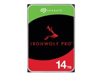 Seagate IronWolf Pro ST14000NT001 - Harddisk - 14 TB - intern - 3.5" - SATA 6Gb/s - 7200 rpm - buffer: 256 MB - med 3-års Seagate Rescue Data Recovery ST14000NT001