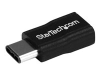 StarTech.com USB C to USB Micro B - USB Type C to USB M / F - USB 2.0 - USB C Connector - USB-C to USB Micro B Adapter (USB2CUBADP) - USB-adapter - 24 pin USB-C (hann) til Micro-USB type B (hunn) - USB 2.0 - svart USB2CUBADP