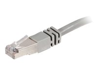 C2G Cat5e Booted Shielded (STP) Network Patch Cable - Koblingskabel - RJ-45 (hann) til RJ-45 (hann) - 10 m - STP - CAT 5e - formstøpt - grå 83761