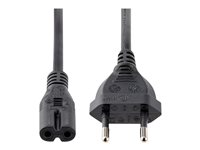 StarTech.com 1m (3ft) Laptop Power Cord, EU Plug to C7, 2.5A 250V, 18AWG, Notebook / Laptop Replacement AC Power Cord, Printer/Power Brick Cord, Europlug to IEC 60320 C7 - Laptop Charger Cable, UL Listed - Strømkabel - power IEC 60320 C7 til Europlug (hann) - AC 250 V - 1 m - svart PXTNB2SEU1M