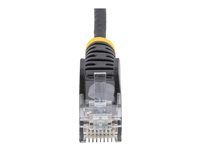 StarTech.com 1.5m Slim LSZH CAT6 Ethernet Cable, 10 Gigabit Snagless RJ45 100W PoE Patch Cord, CAT 6 10GbE UTP Network Cable w/Strain Relief, Black, Fluke Tested/ETL/Low Smoke Zero Halogen - Category 6 - 28AWG (N6PAT150CMBKS) - Koblingskabel - RJ-45 (hann) til RJ-45 (hann) - 1.5 m - UTP - CAT 6 - uten hindringer, flertrådet - svart N6PAT150CMBKS