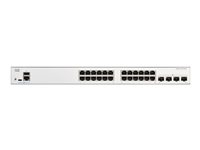 Cisco Catalyst 1200-24T-4G - Switch - L3 - smart - 24 x 10/100/1000 + 4 x Gigabit SFP - rackmonterbar C1200-24T-4G