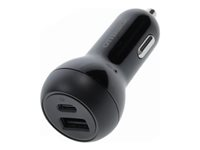 OtterBox - Bilstrømadapter - 32 watt - PD 3.1/PPS - 2 utgangskontakter (24 pin USB-C, USB) - svart 77-98235