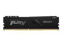 Kingston FURY Beast - DDR4 - sett - 32 GB: 2 x 16 GB - DIMM 288-pin - 3733 MHz / PC4-29800 - CL19 - 1.35 V - ikke-bufret - ikke-ECC - svart KF437C19BB1K2/32