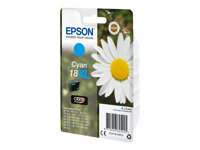 Epson 18XL - 6.6 ml - XL - cyan - original - blekkpatron - for Expression Home XP-212, 215, 225, 312, 315, 322, 325, 412, 415, 422, 425 C13T18124012