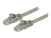 StarTech.com 1.5m CAT6 Ethernet Cable, 10 Gigabit Snagless RJ45 650MHz 100W PoE Patch Cord, CAT 6 10GbE UTP Network Cable w/Strain Relief, Grey, Fluke Tested/Wiring is UL Certified/TIA - Category 6 - 24AWG (N6PATC150CMGR) - Koblingskabel - RJ-45 (hann) til RJ-45 (hann) - 1.5 m - UTP - CAT 6 - uten hindringer - grå N6PATC150CMGR