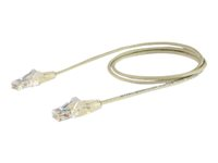 StarTech.com 1.5m Slim LSZH CAT6 Ethernet Cable, 10 Gigabit Snagless RJ45 100W PoE Patch Cord, CAT 6 10GbE UTP Network Cable w/Strain Relief, Grey, Fluke Tested/ETL, Low Smoke Zero Halogen - Category 6 - 28AWG (N6PAT150CMGRS) - Koblingskabel - RJ-45 (hann) til RJ-45 (hann) - 1.5 m - CAT 6 - uten hindringer - grå N6PAT150CMGRS