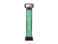 Compulocks Galaxy Tab A7 Lite 8.7" Space Enclosure Brandable Floor Stand - Stativ - frittstående / nedboltet - for nettbrett - merkevaremulighet - låsbar - høyverdig aluminium - svart - skjermstørrelse: 8.7" - monteringsgrensesnitt: 100 x 100 mm - plassering på gulv - for Samsung Galaxy Tab A7 Lite 140B870GA7SB