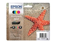 Epson 603 Multipack - 4-pack - svart, gul, cyan, magenta - original - blister - blekkpatron - for Expression Home XP-2150, 2155, 3150, 3155, 4150, 4155; WorkForce WF-2820, 2840, 2845, 2870 C13T03U64010